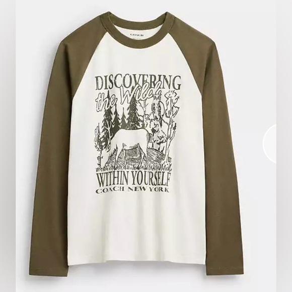 Coach Other - NWT COACH Wild Raglan Crewneck Long Sleeve T-Shirt |Size Medium